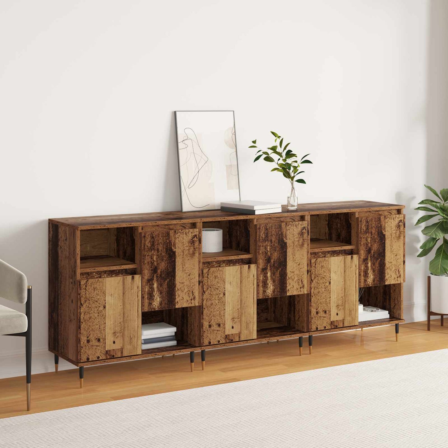 Sideboards 3 stk. Gammelt træ