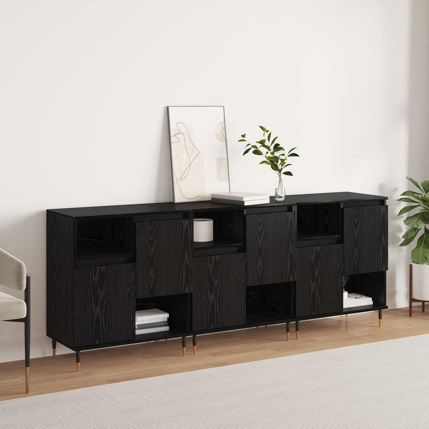 Sideboards 3 stk. Sort eg