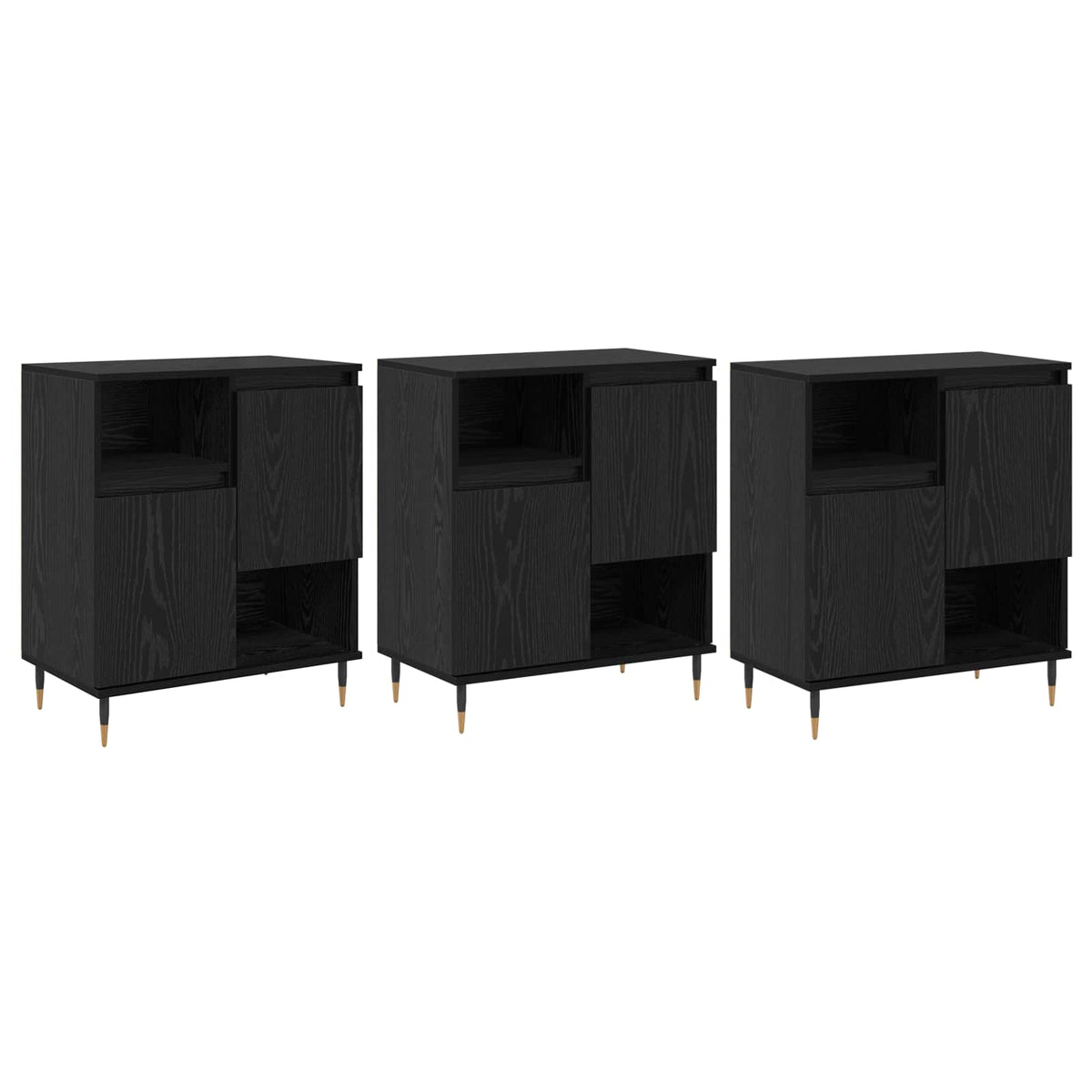 Sideboards 3 stk. Sort eg