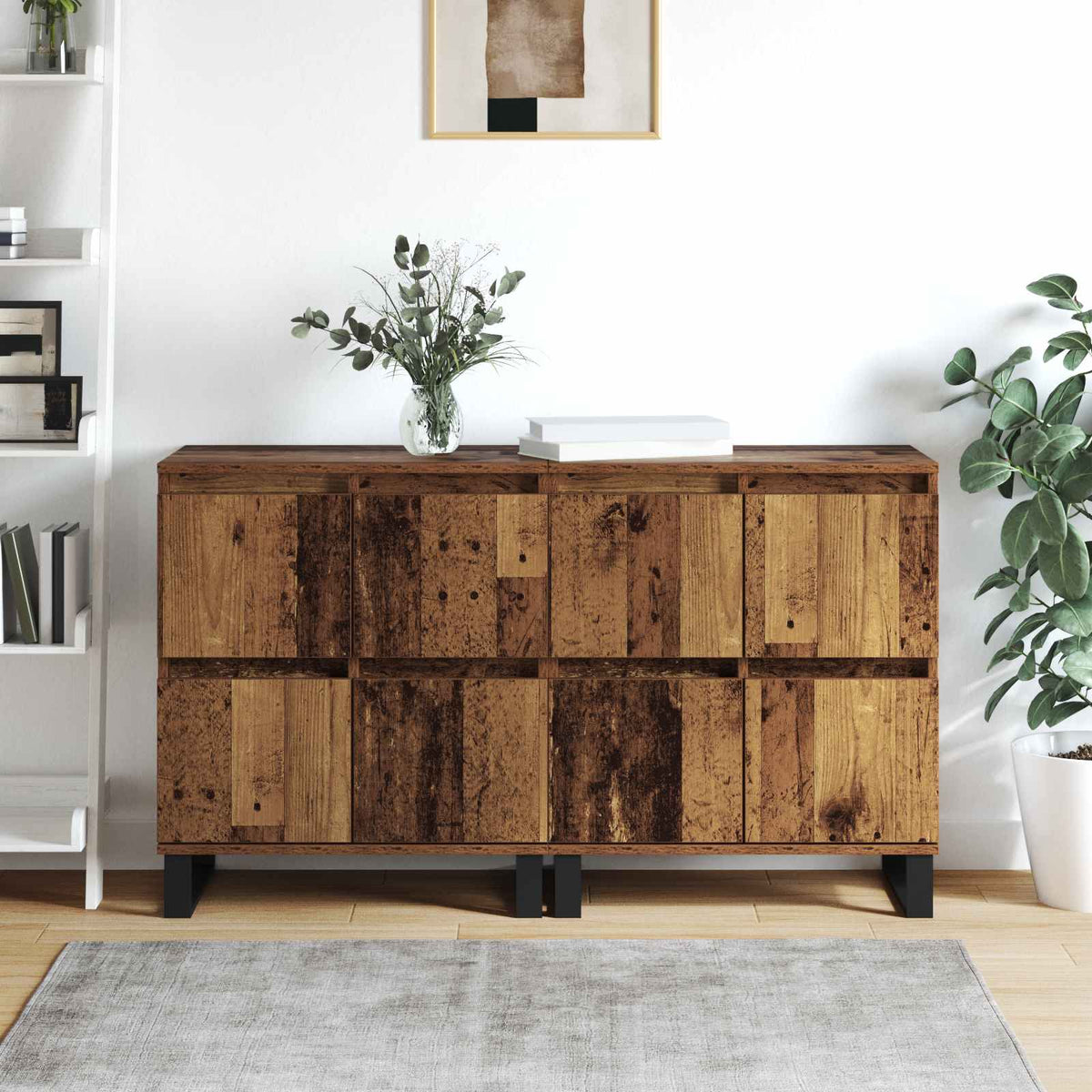 Sideboard 2 stk. Gammelt træ 60 x 35 x 70 cm