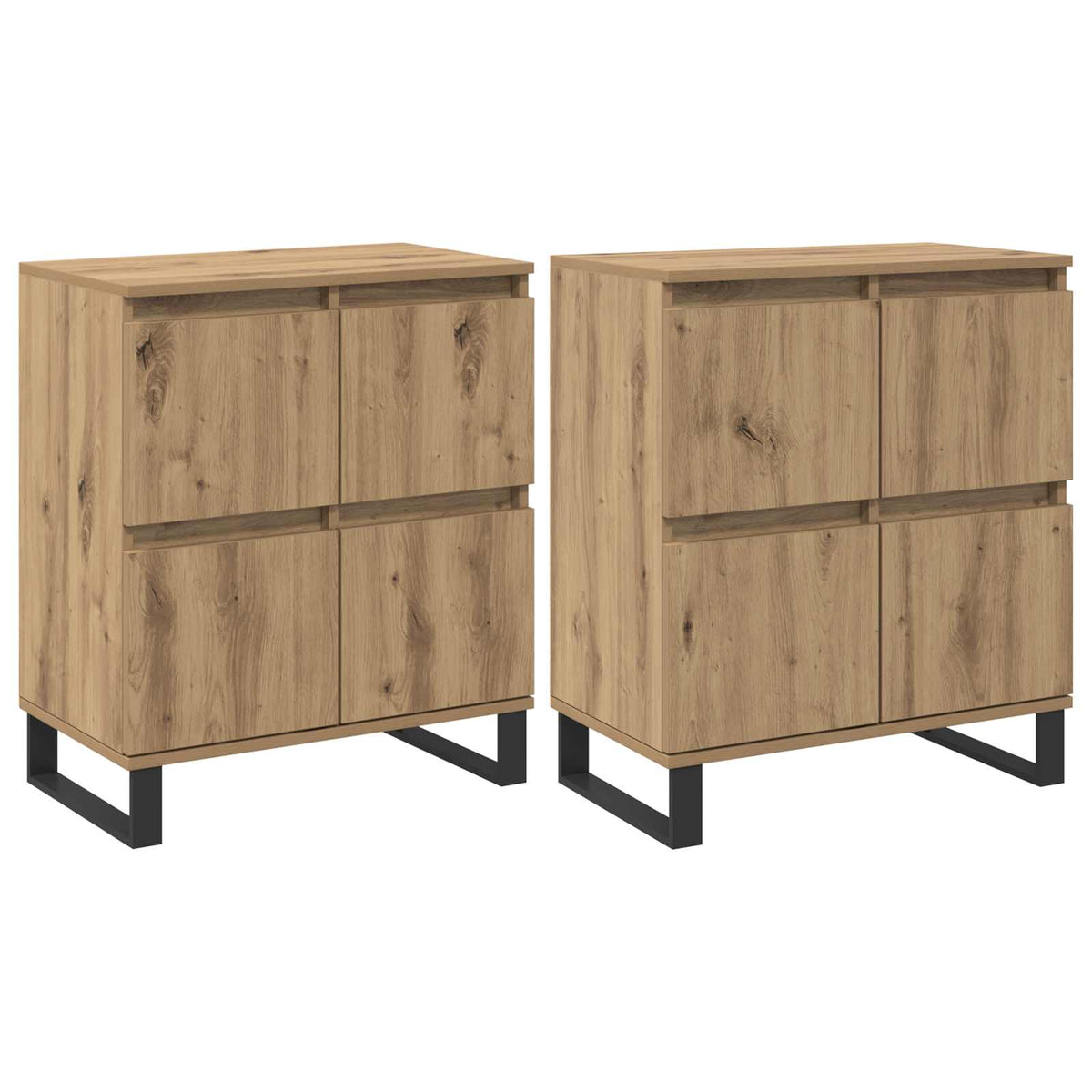 Sideboard 2 stk. Artisan Egetræ 60 x 35 x 70 cm