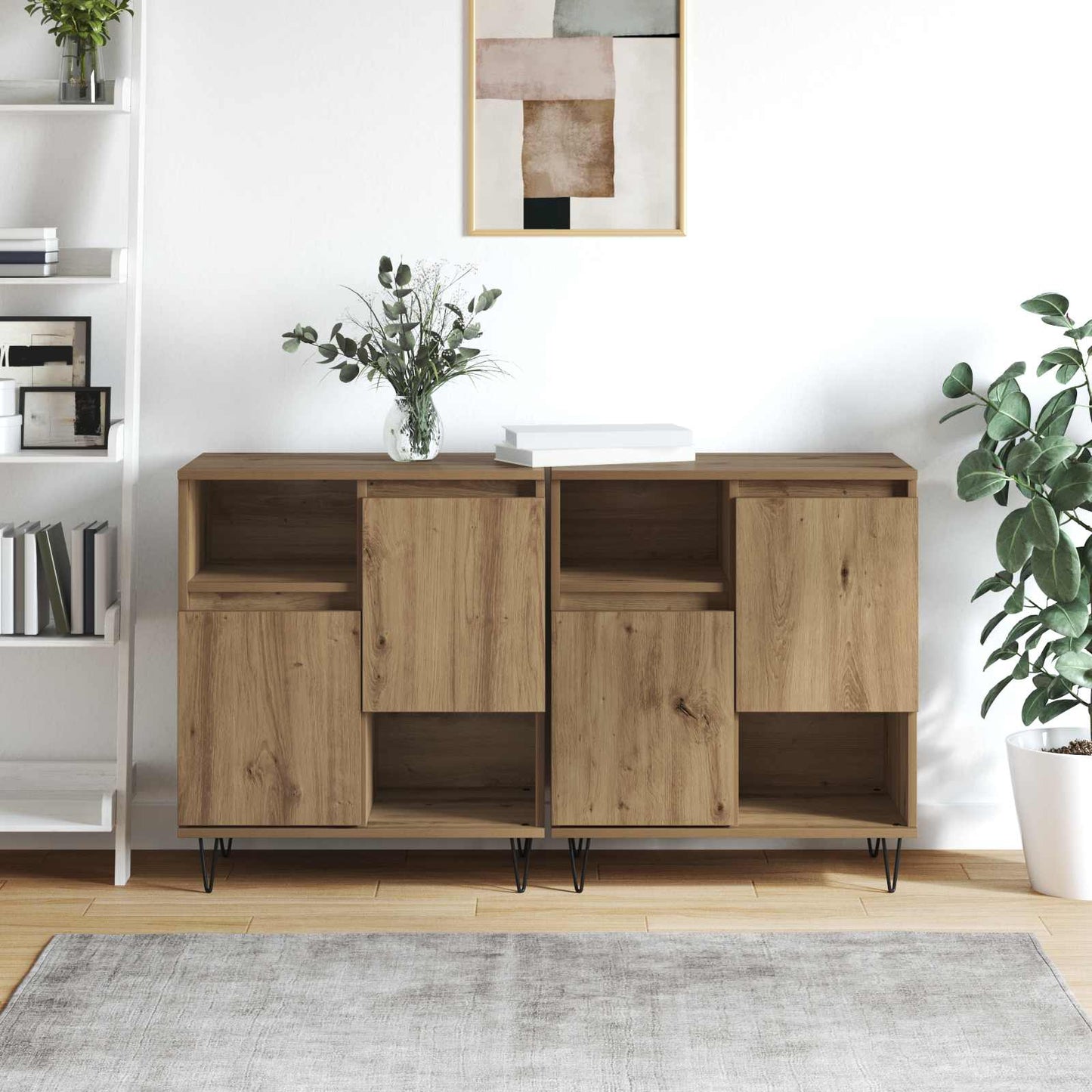 Sideboard 2 stk. Artisan Egetræ 60 x 35 x 70 cm