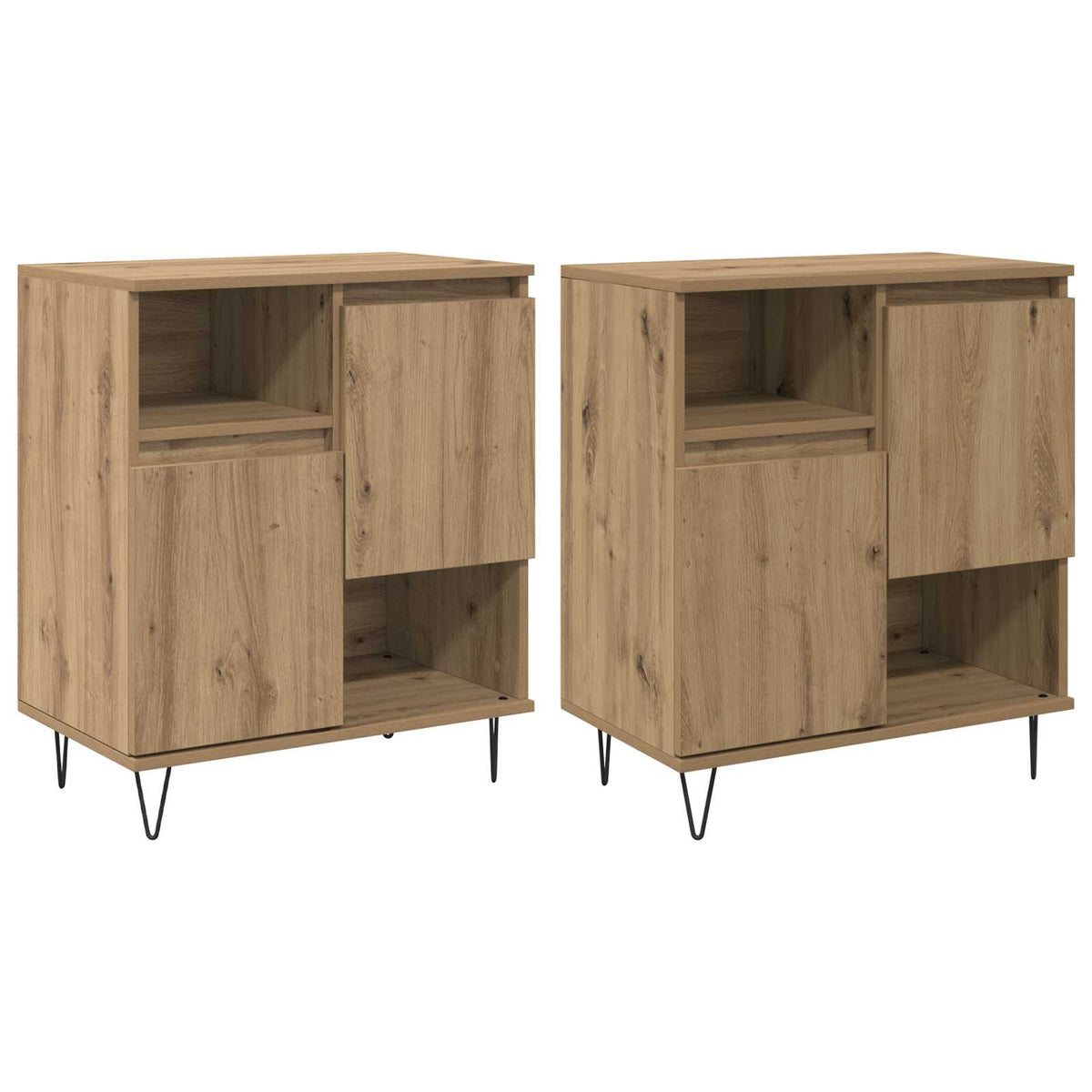 Sideboard 2 stk. Artisan Egetræ 60 x 35 x 70 cm