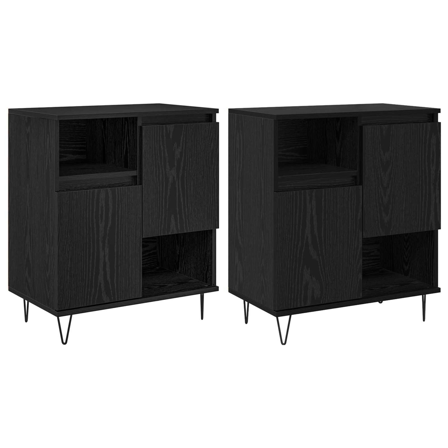 Sideboard 2 stk. Sort eg 60 x 35 x 70 cm
