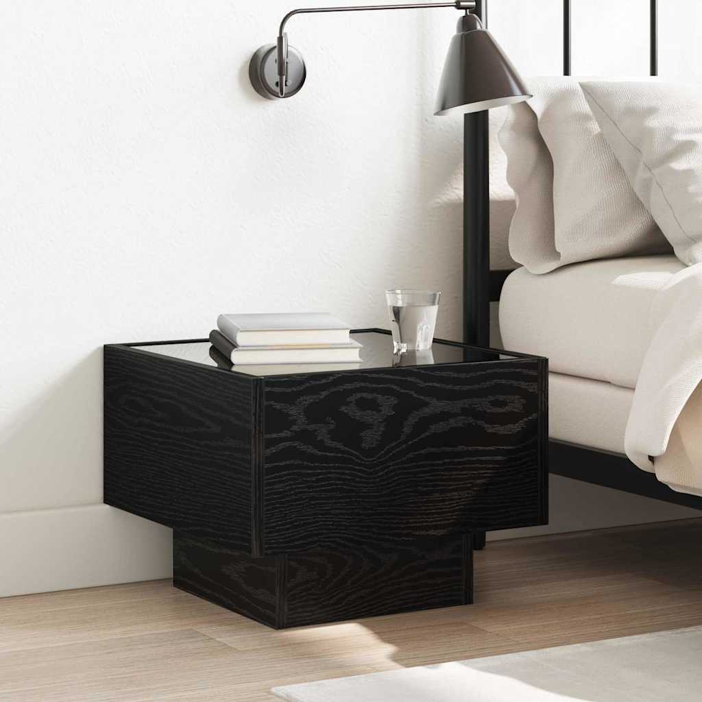 Sofabord Sort eg 40 x 40 x 30 cm Konstrueret træ