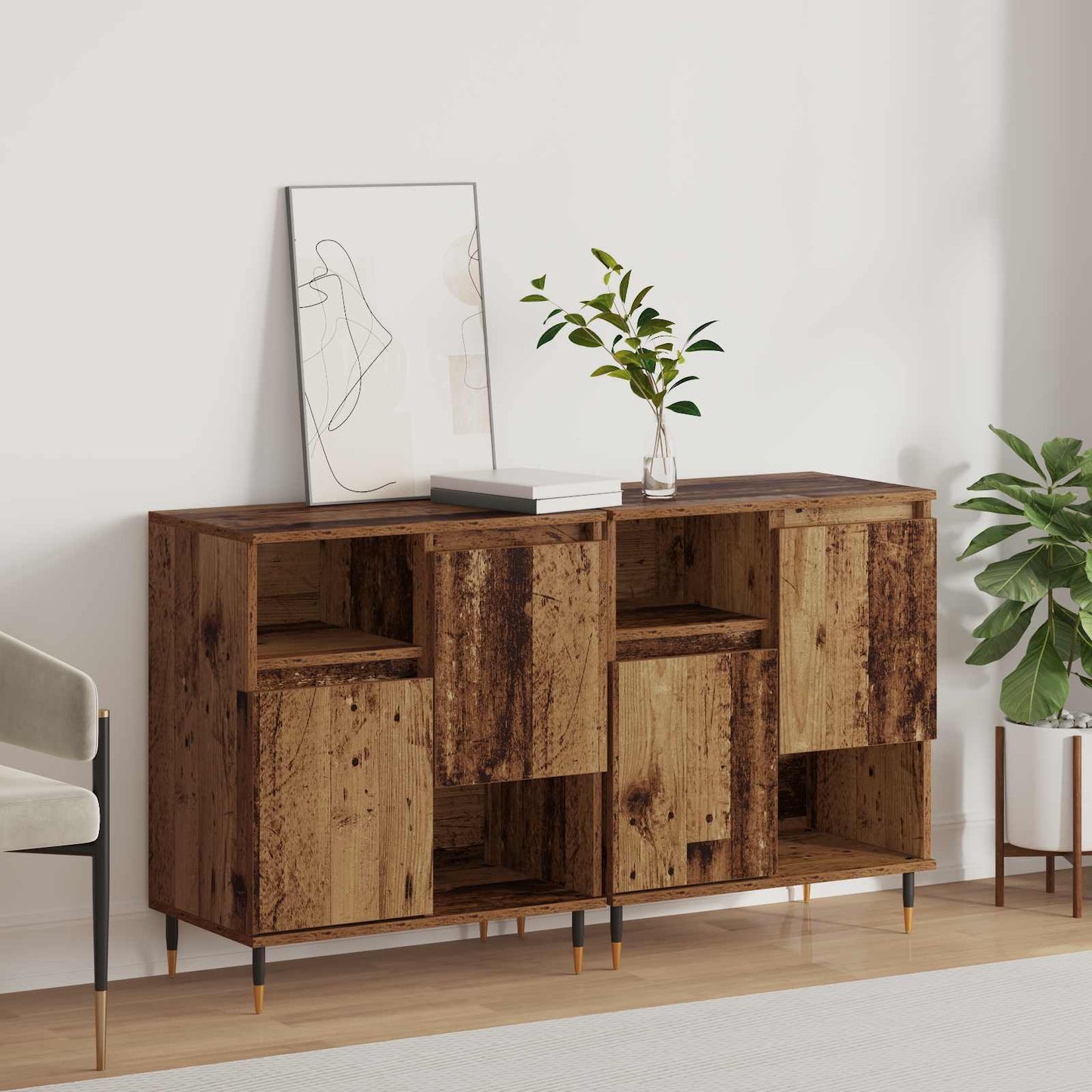 Sideboards 2 stk. Gammelt træ