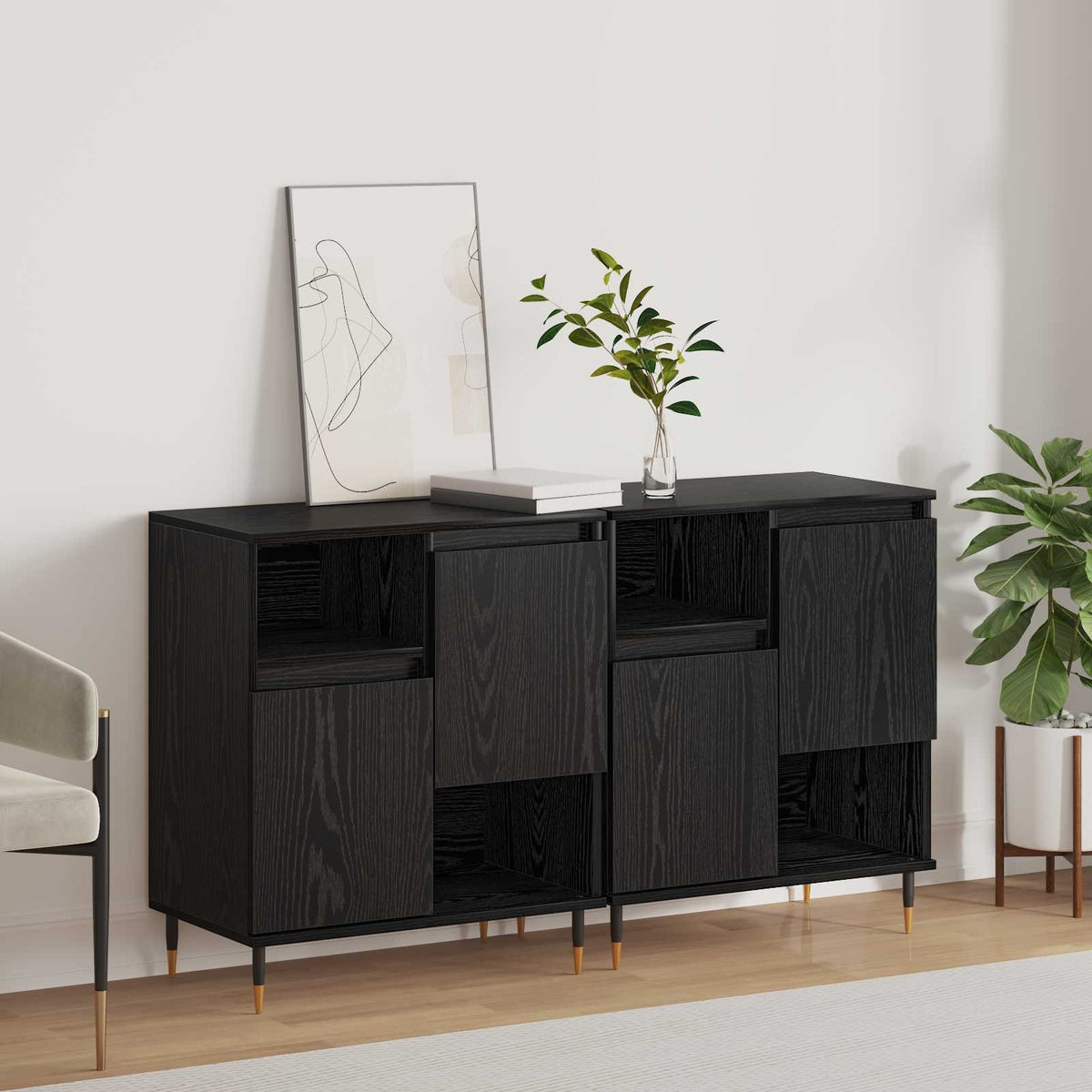 Sideboards 2 stk. Sort eg