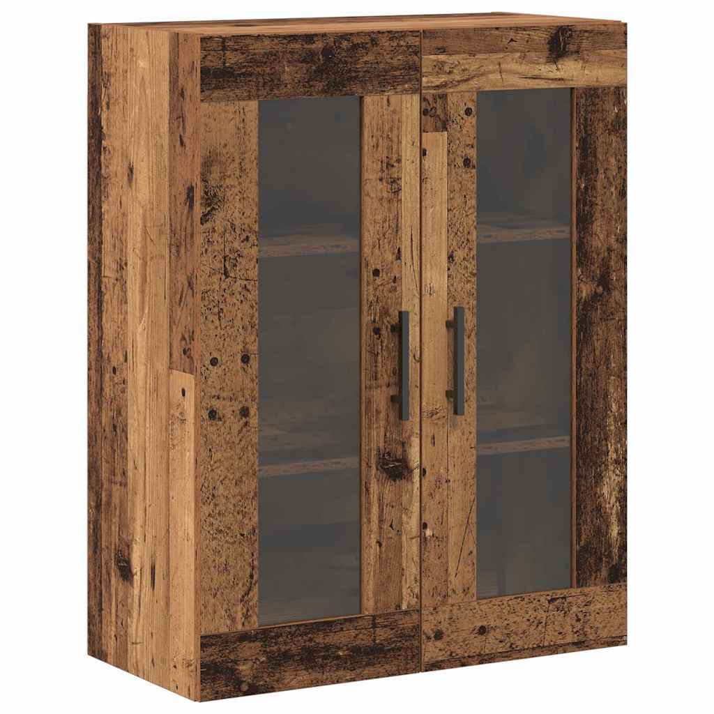 Væggeskabe 2 stk. Gammelt træ 69,5 x 34 x 90 cm Konstrueret træ