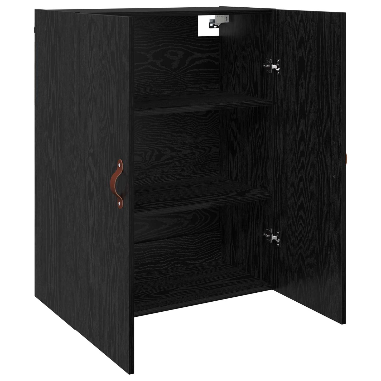 Vægmonteret skab 2 stk. Sort eg 69,5 x 34 x 90 cm