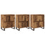 Sideboard 3 stk. Gammelt træ 60 x 35 x 70 cm