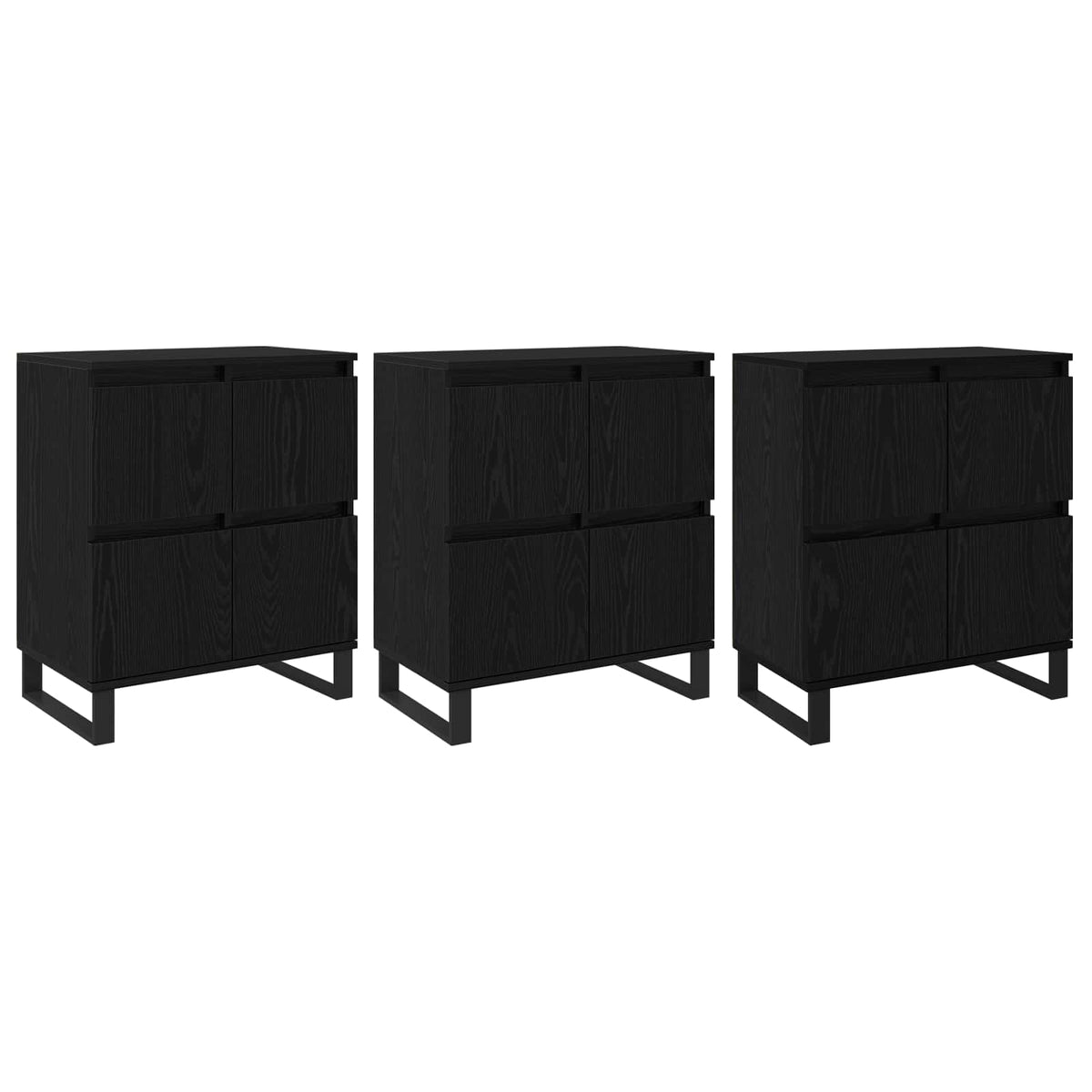 Sideboard 3 stk. Sort eg 60 x 35 x 70 cm