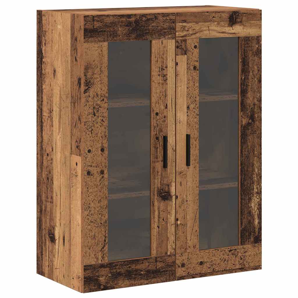 Væghængte skabe 2 stk. Gammelt træ 69,5 x 34 x 90 cm