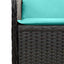 Havebænk Sort polyrattan