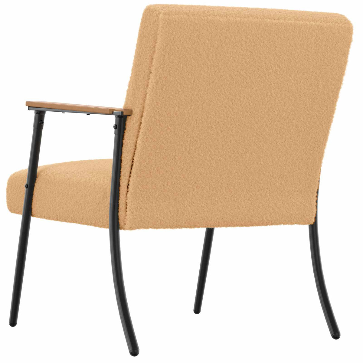 lænestol Beige Krøllet Uld-lignende Stof