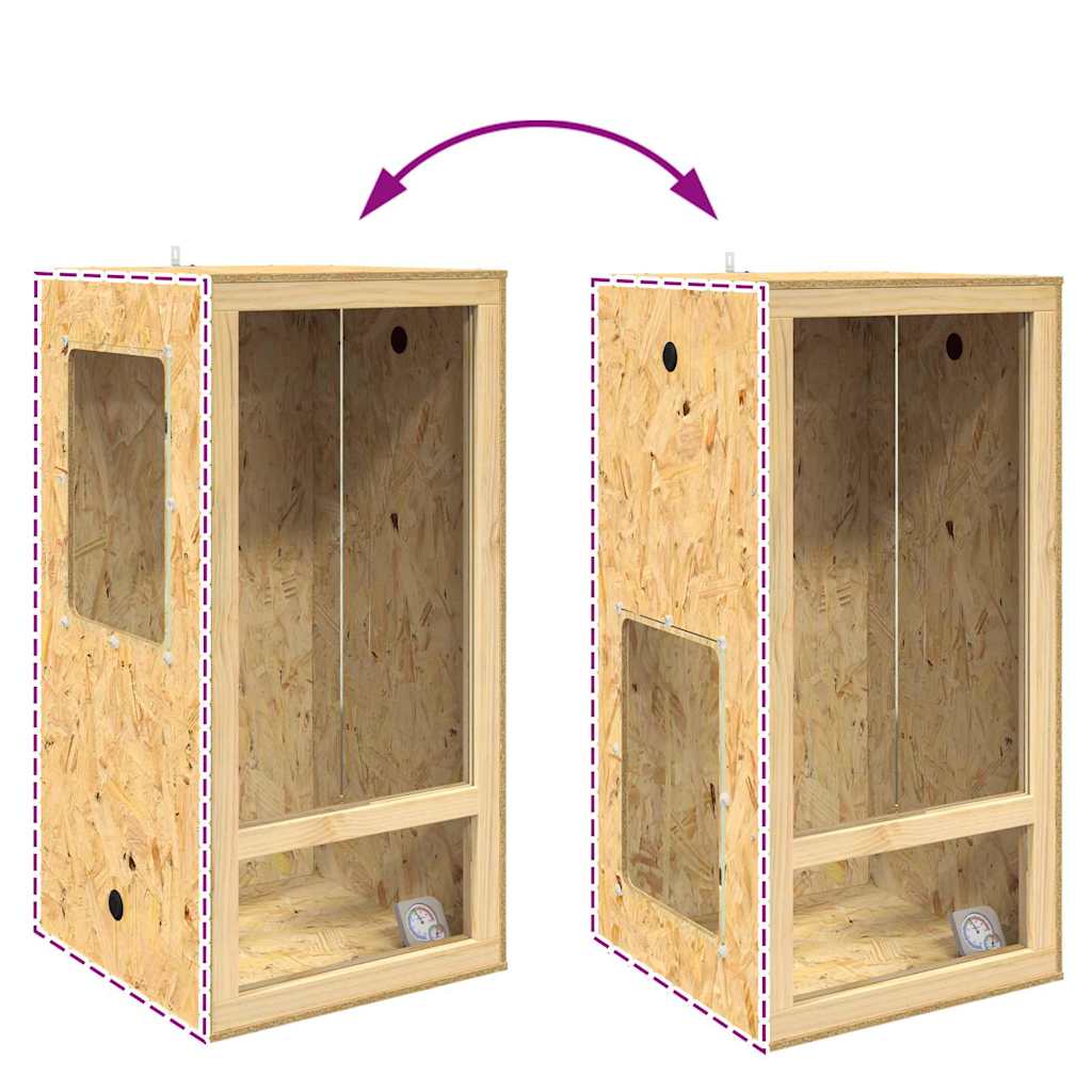 Terrarium Brun 50 x 50 x 100 cm OSB