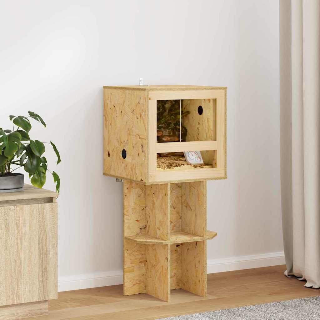 Terrariumbase med hylde Brun 40 x 40 x 50 cm OSB