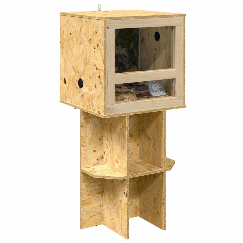 Terrariumbase med hylde Brun 40 x 40 x 50 cm OSB