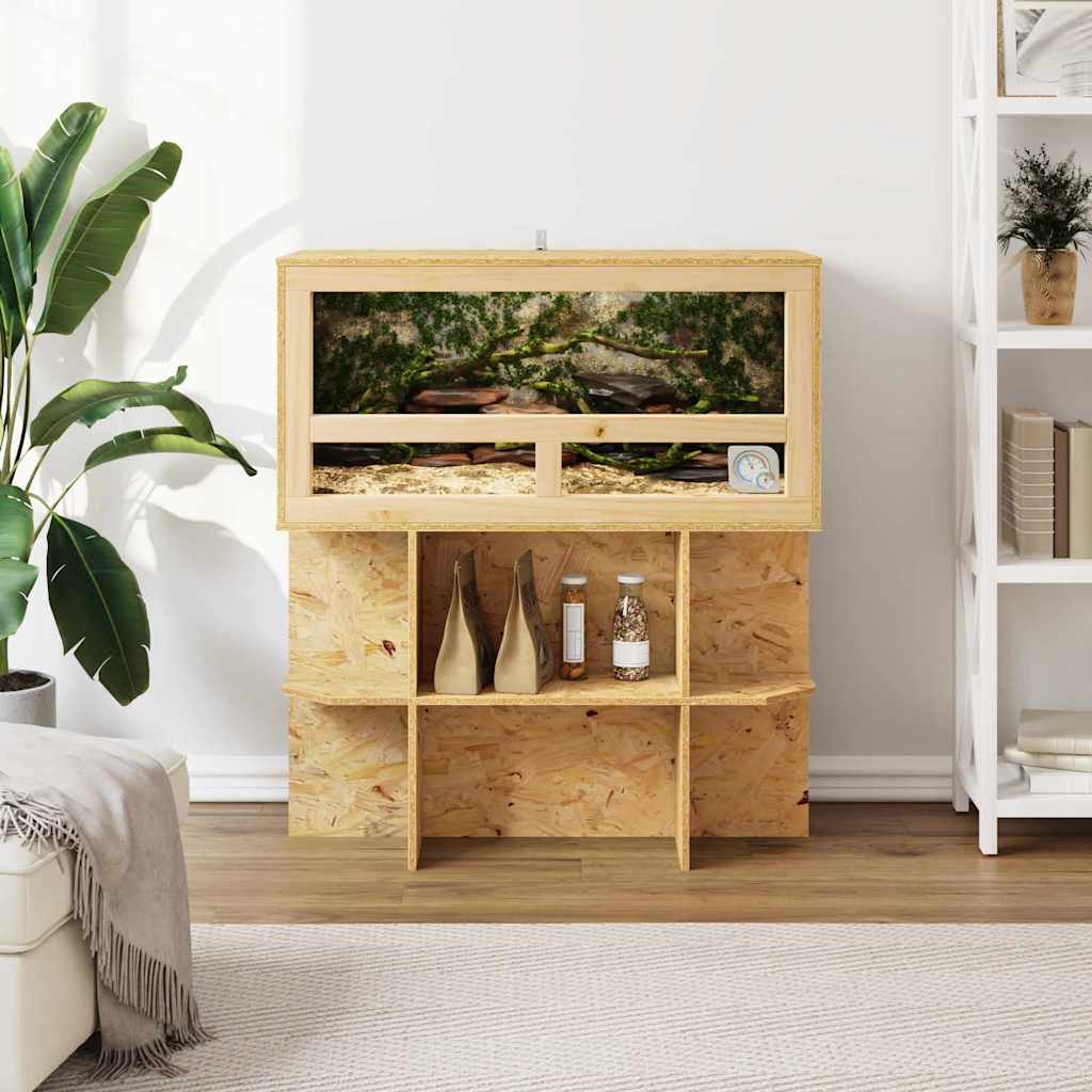 Terrariumbase med hylde Brun 80 x 40 x 50 cm OSB