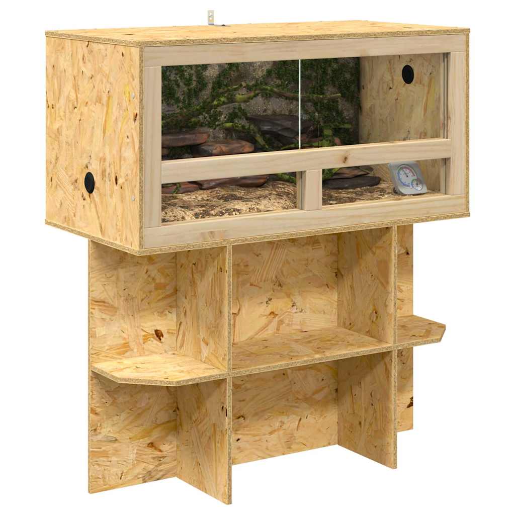 Terrariumbase med hylde Brun 80 x 40 x 50 cm OSB