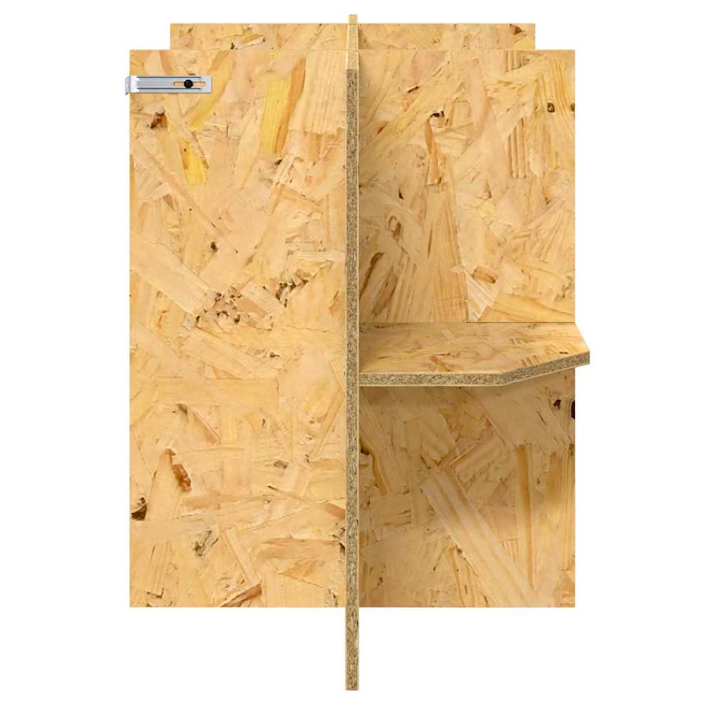 Terrariumbase med hylde Brun 80 x 40 x 50 cm OSB