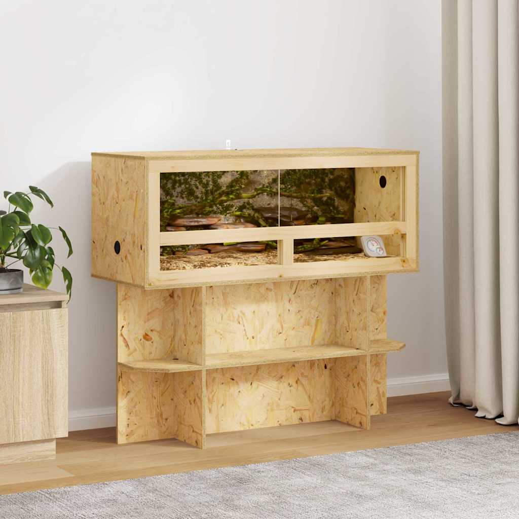 Terrariumbase med hylde Brun 100 x 40 x 50 cm OSB
