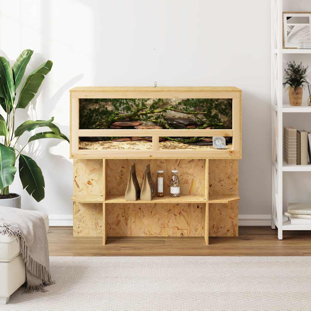 Terrariumbase med hylde Brun 100 x 40 x 50 cm OSB