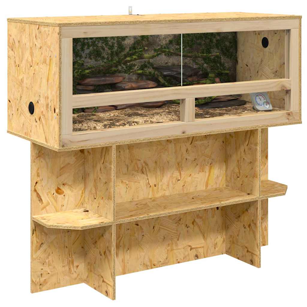 Terrariumbase med hylde Brun 100 x 40 x 50 cm OSB