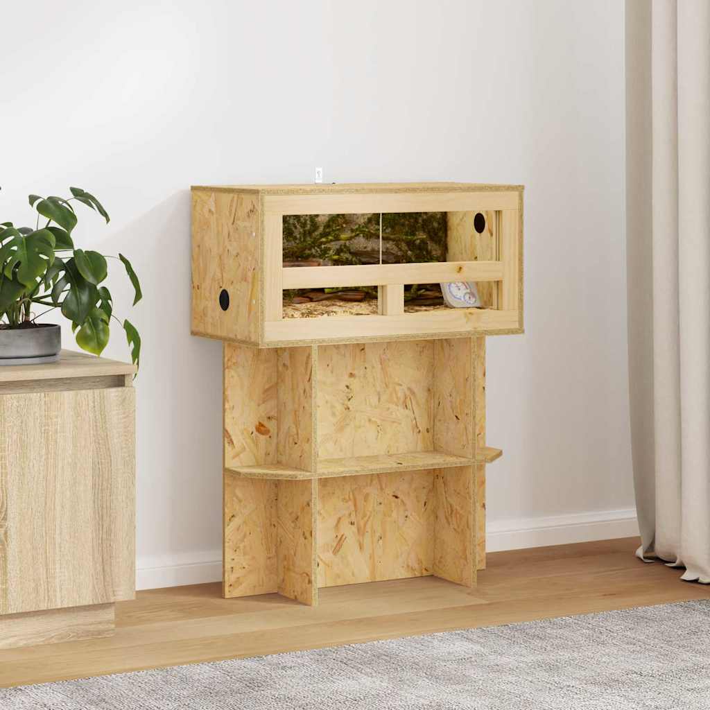 Terrariumbase med hylde Brun 60 x 30 x 50 cm OSB