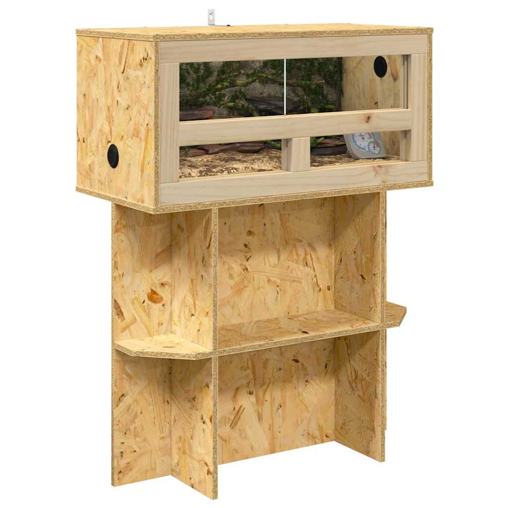 Terrariumbase med hylde Brun 60 x 30 x 50 cm OSB