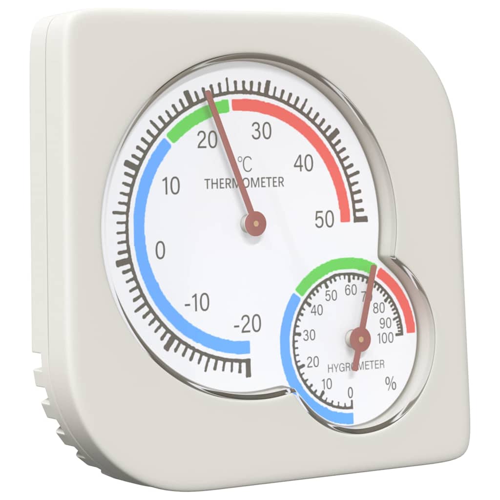 Thermo Hygrometer Hvid 7,5 x 7,5 x 1,2 cm ABS