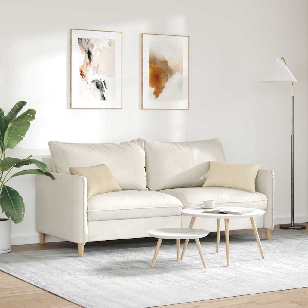 Sofapuder 2 stk. Stof Creme 50 x 30 cm