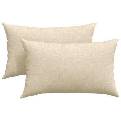 Sofapuder 2 stk. Stof Creme 50 x 30 cm