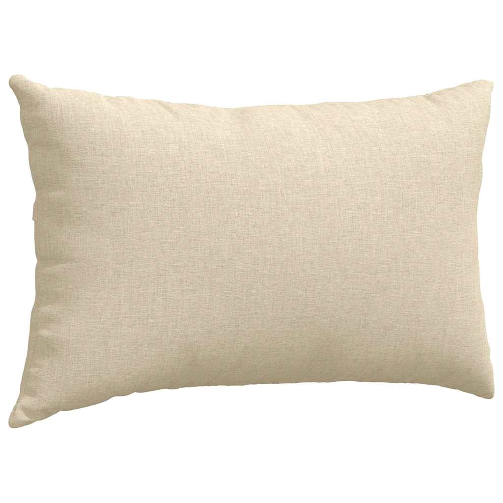 Sofapuder 2 stk. Stof Creme 50 x 30 cm