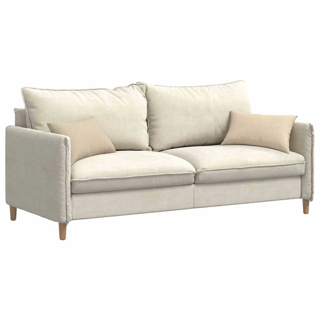 Sofapuder 2 stk. Stof Creme 50 x 30 cm