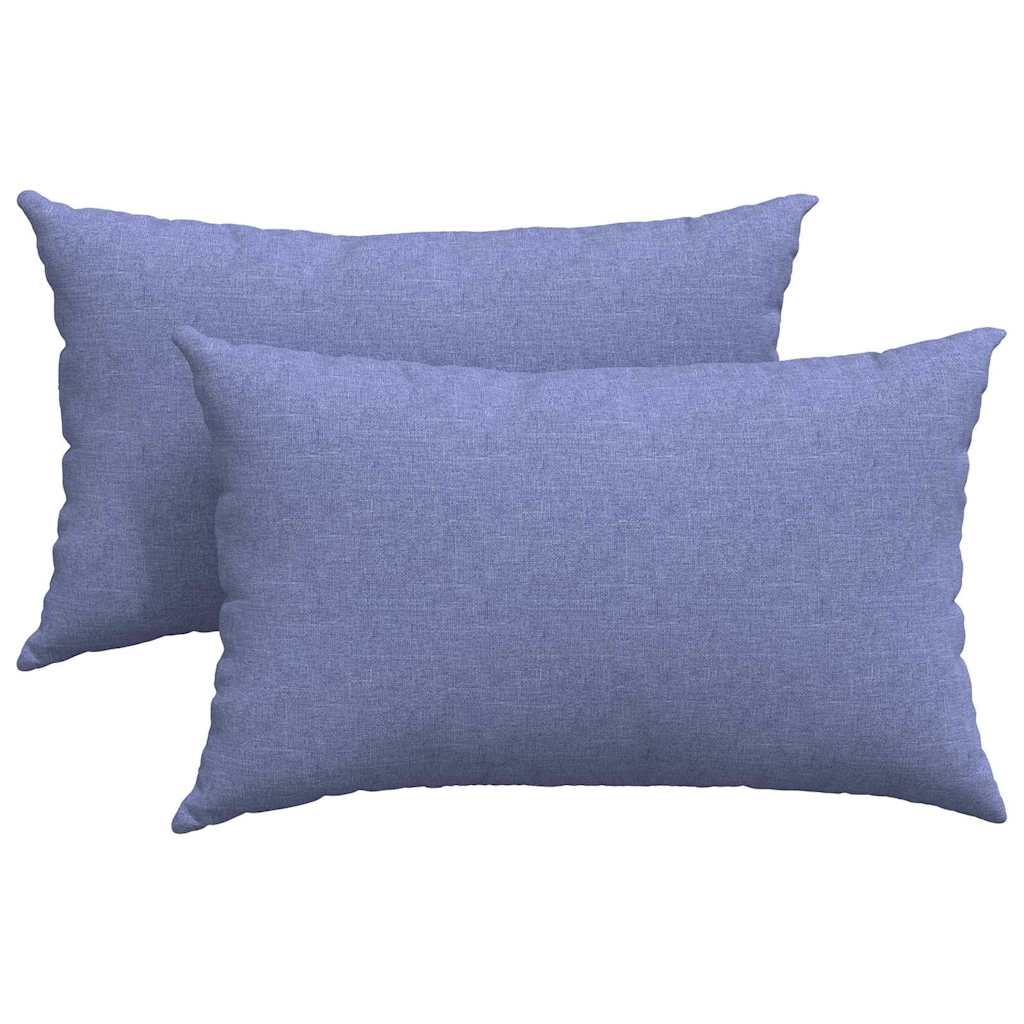 Sofapuder 2 stk. Stof Jeans blå 50 x 30 cm