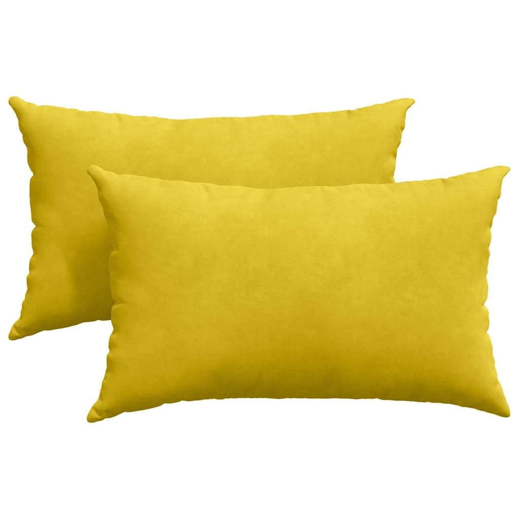 Sofapuder 2 pcs Gul 50 x 30 cm Velourstof