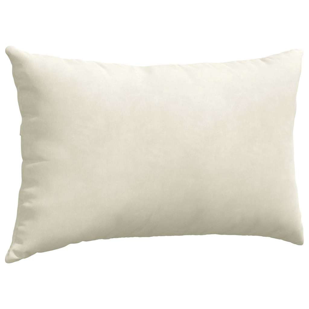 Sofapuder 2 pcs Creme 50 x 30 cm Velourstof