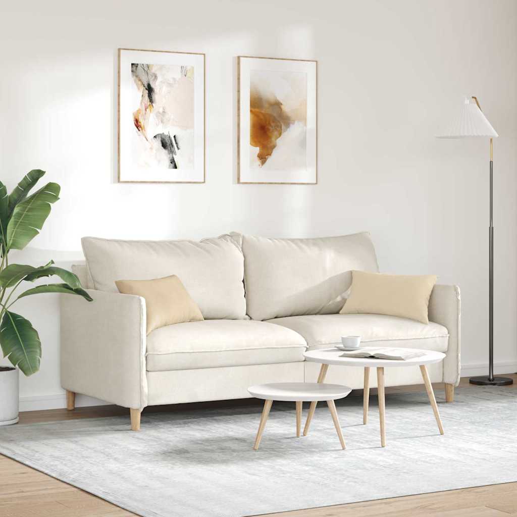 Sofapuder 2 stk. Stof Creme 50 x 30 cm