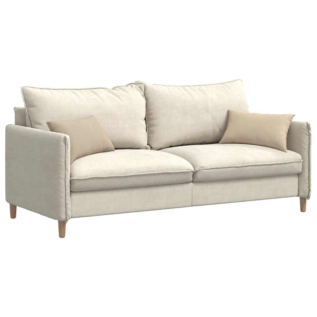 Sofapuder 2 stk. Stof Creme 50 x 30 cm