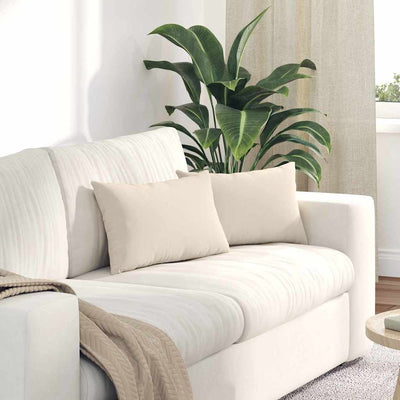 Sofapuder 2 stk. Stof Beige 50 x 30 cm