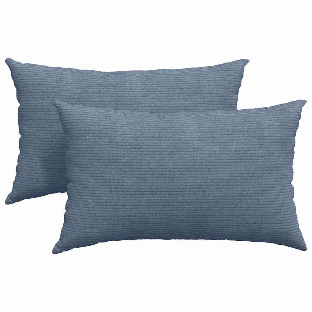 Sofapuder 2 pcs Blå 50 x 30 cm Velourstof