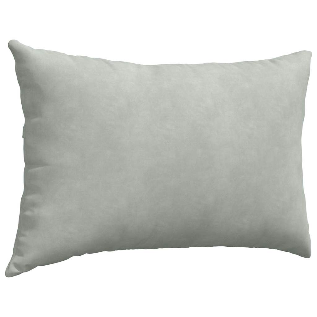 Sofapuder 2 pcs Lysegrå 60 x 40 cm Velourstof