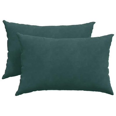 Sofapuder 2 pcs Mørkegrøn 60 x 40 cm Velourstof