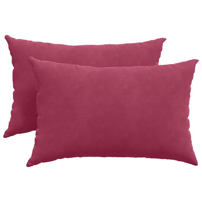 Sofapuder 2 pcs Vinrød 60 x 40 cm Velourstof