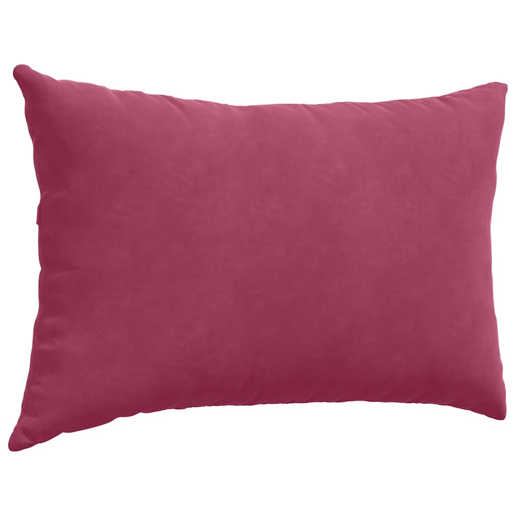 Sofapuder 2 pcs Vinrød 60 x 40 cm Velourstof