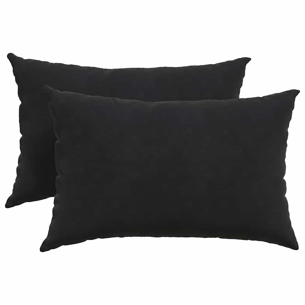 Sofapuder 2 pcs Sort 60 x 40 cm Velourstof