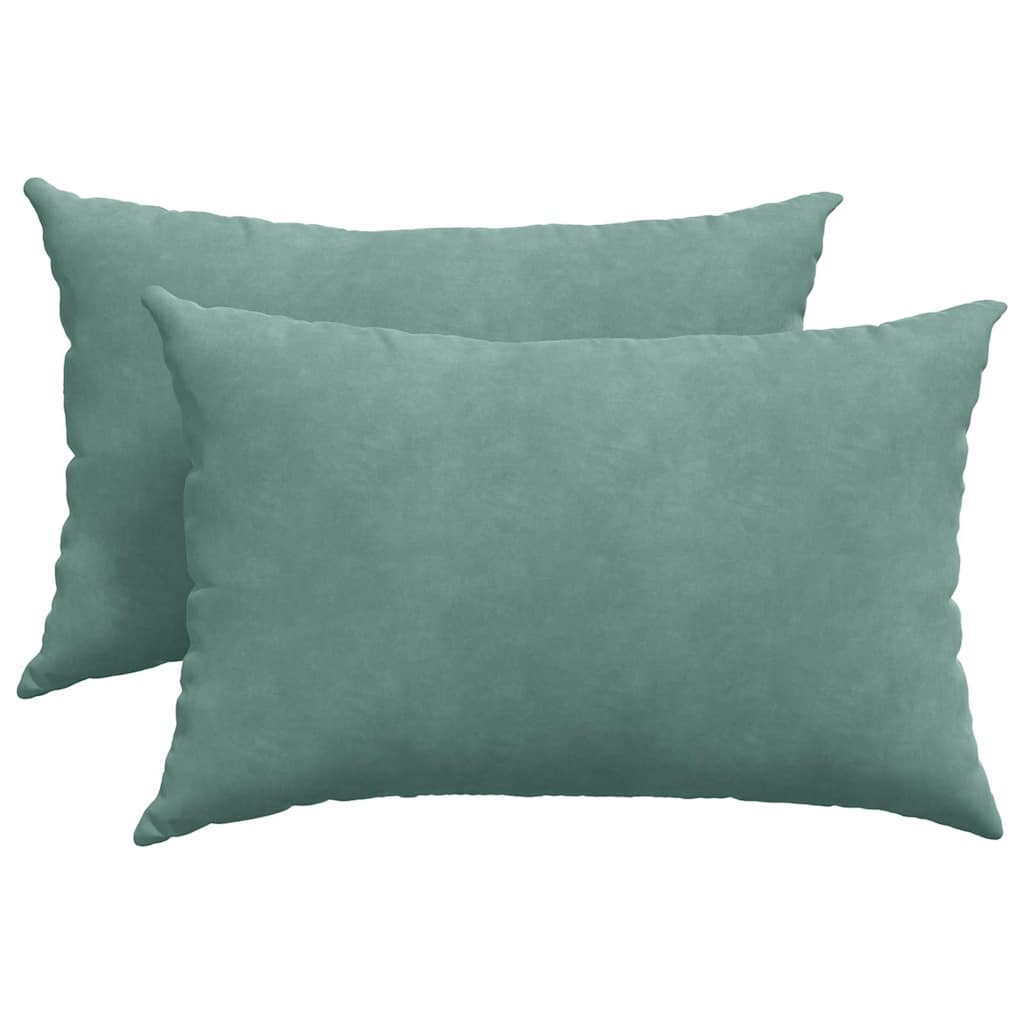 Sofapuder 2 pcs Havgrøn 60 x 40 cm Velourstof