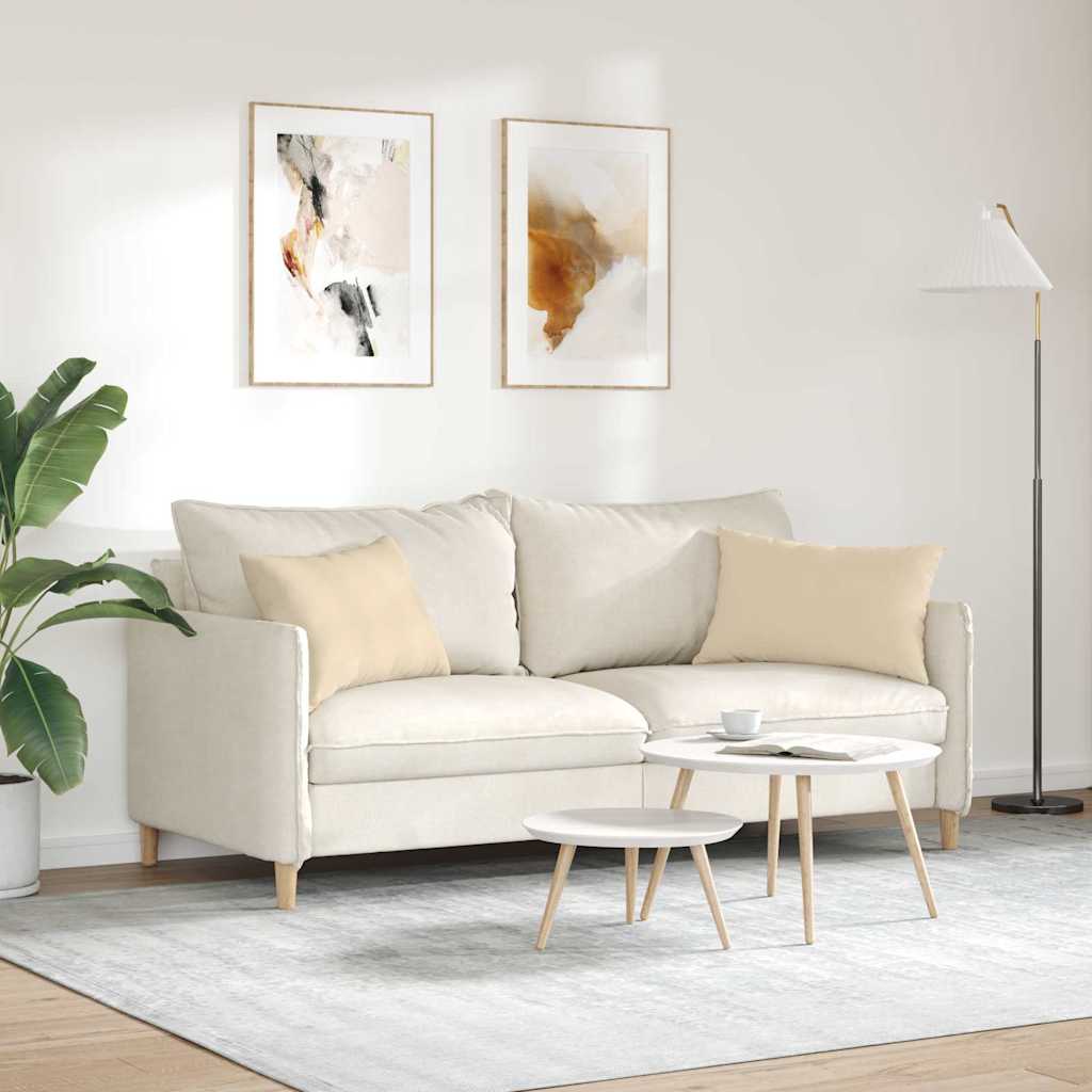 Sofapuder 2 stk. Stof Creme 60 x 40 cm