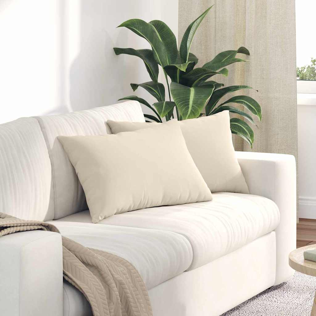 Sofapuder 2 stk. Stof Beige 60 x 40 cm