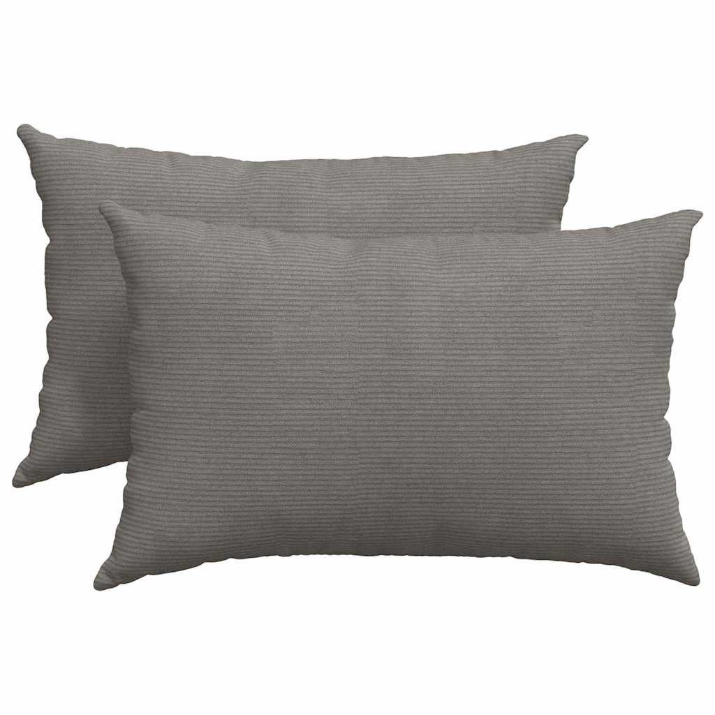 Sofapuder 2 pcs Lysegrå 60 x 40 cm Velourstof